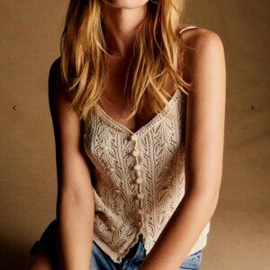NWT Sezane Franscisco Top Sz Small Cream
